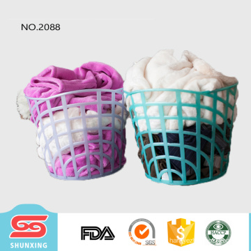 Low price large storage round laundry basket plastic for clothes